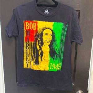 BOB MARLEY Zion rootswear small black t-shirt